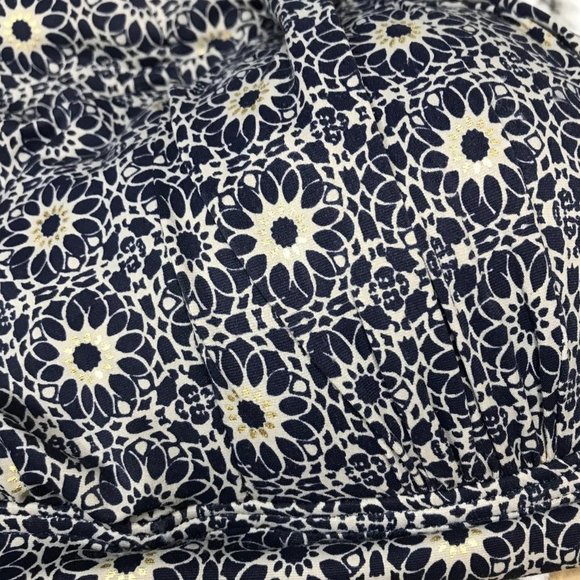 $160 Women's Sz 6 Bond Eye Multi Cup Navy Beige Gold One Piece Swimsuit - Picture 4 of 5